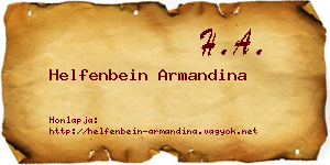 Helfenbein Armandina névjegykártya